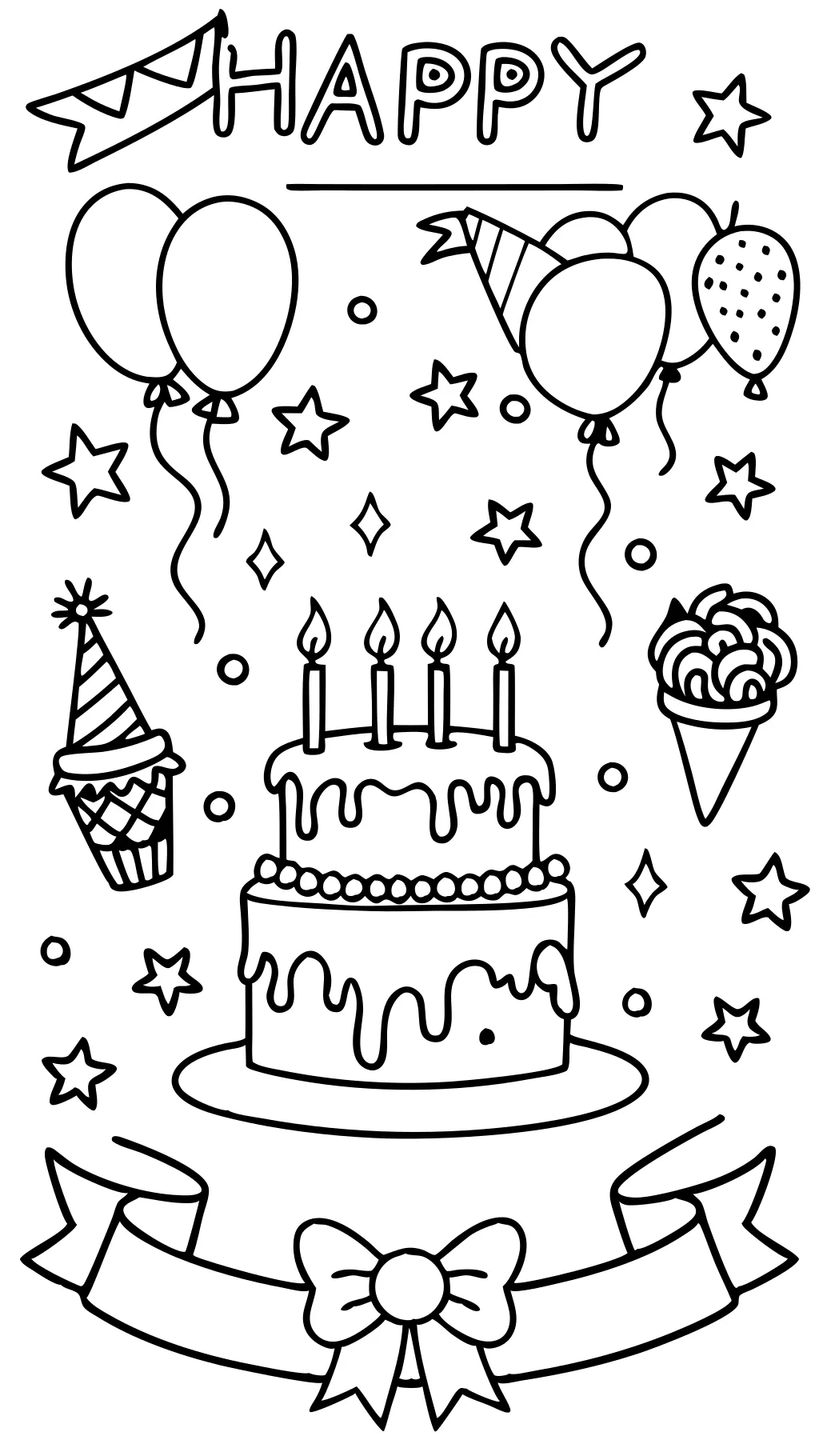 birthday coloring pages free